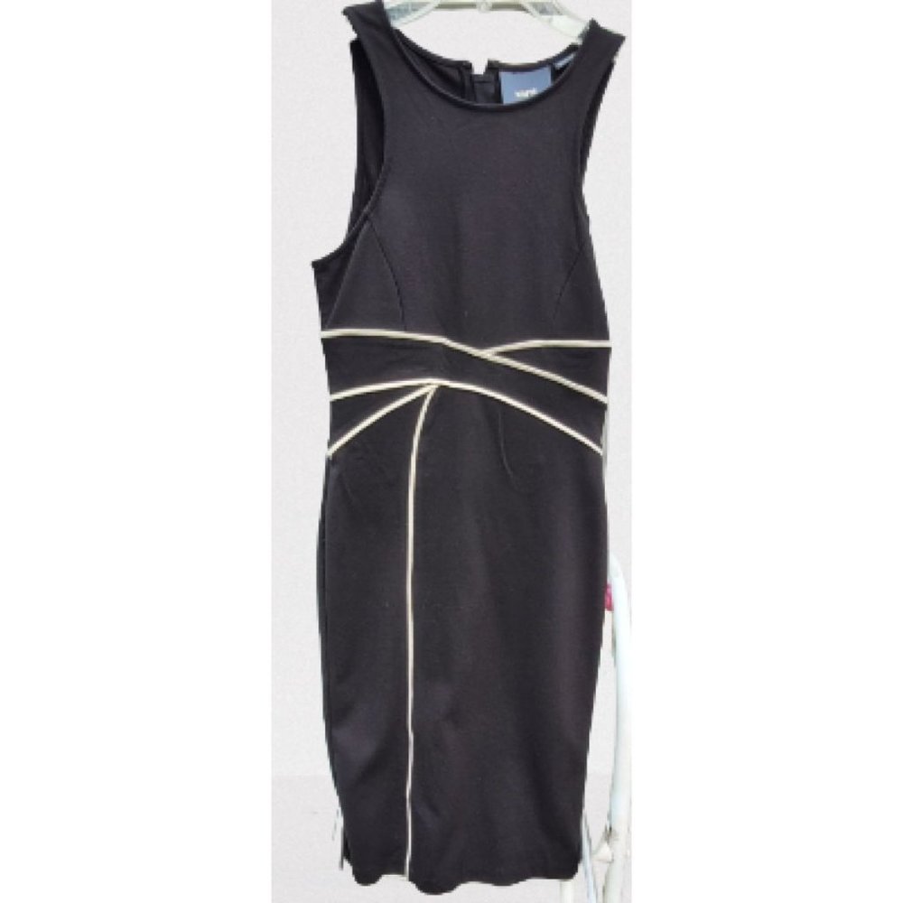 Maeve Anthropologie Women Pencil Dress Sz 2 Midi Crew Neck Sleeveless Stretch